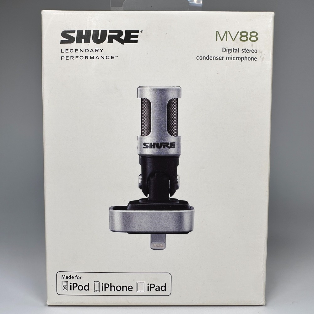 Shure MV88 Digital Stereo Condenser Microphone for iPhone iPad iPod NEW SEALED